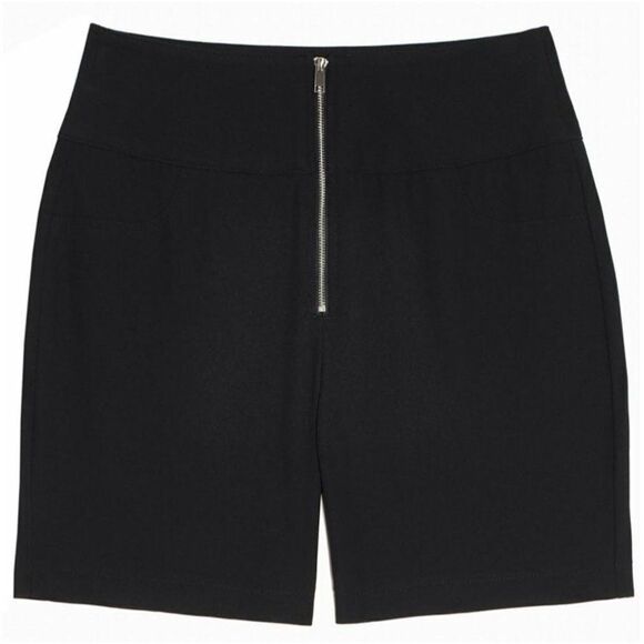 Danielle Bernstein Biker Shorts 16W 1X Black Women's Exposed Zipper NEW - Picture 9 of 9